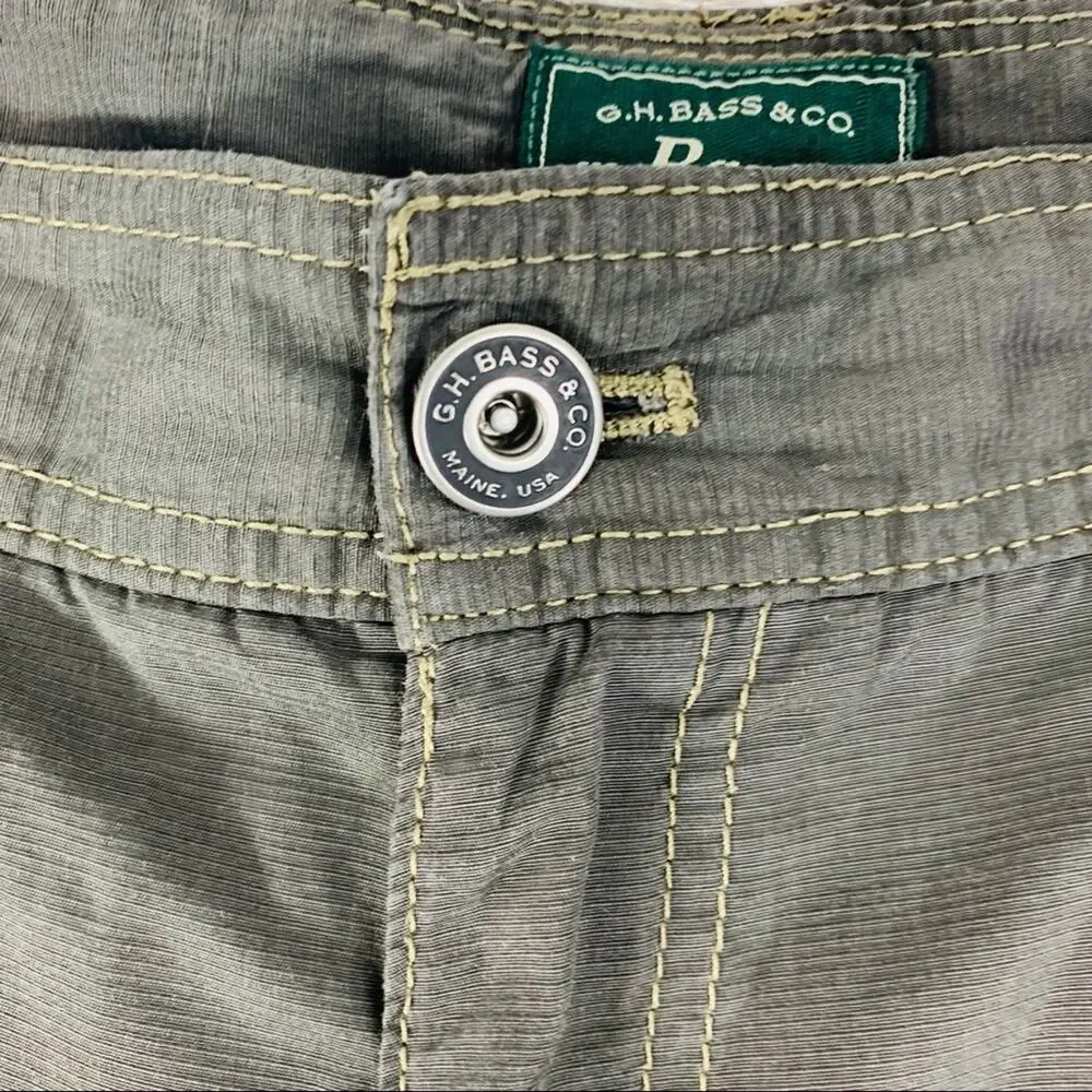 Bass Army Green Shorts Sz 36 Classic Gorpcore Casual